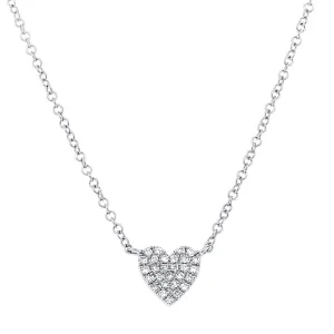 0.09CT DIAMOND PAVE HEART NECKLACE