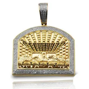 10KY 0.65CTW DIAMOND 'LAST SUPPER' PENDANT