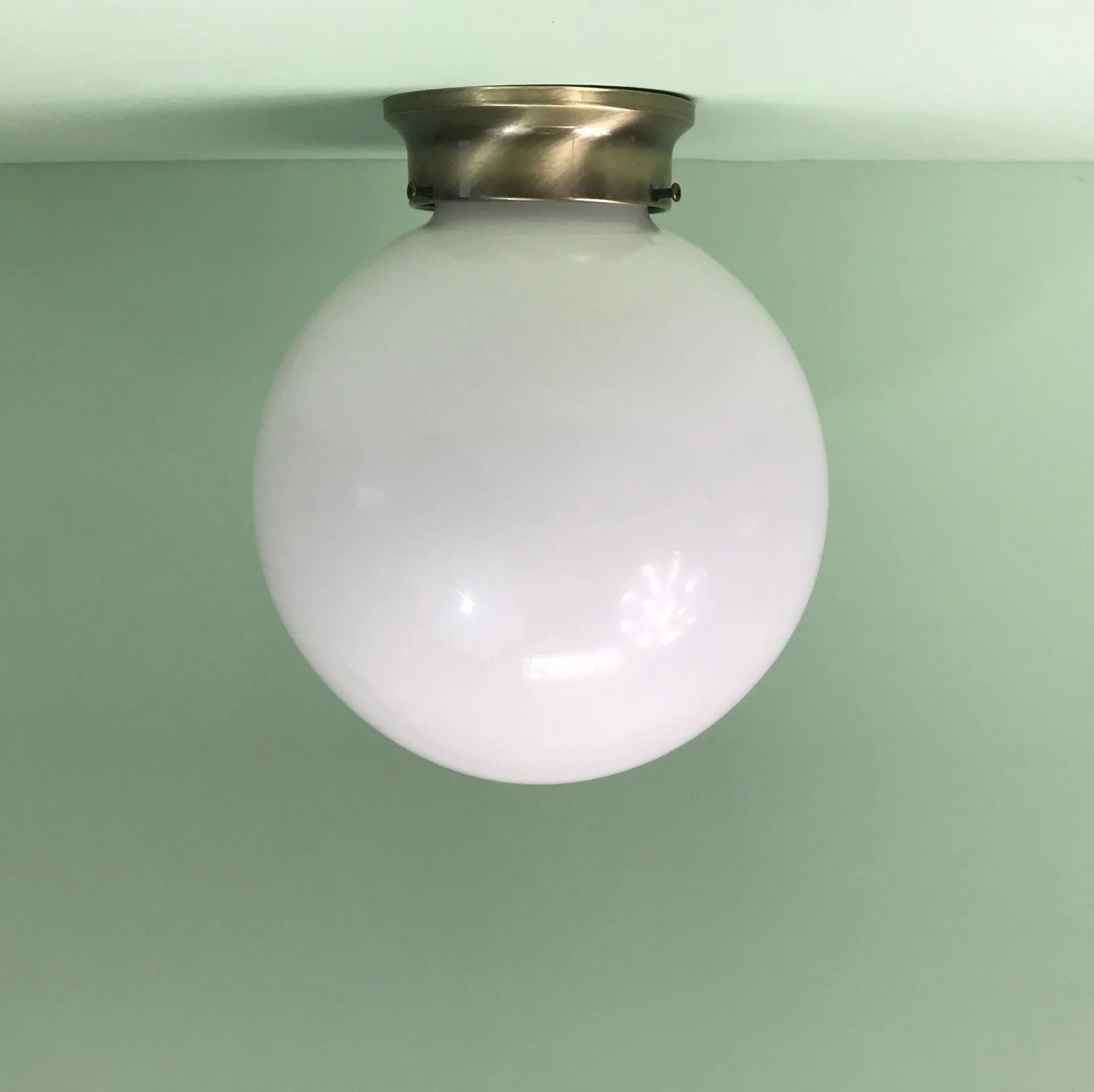 10" Flush Mount Opal Globe