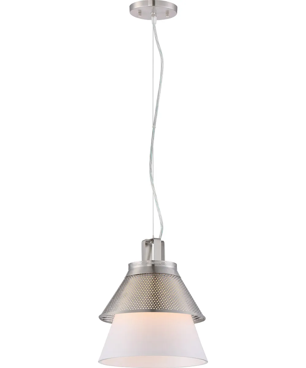 10"W Kyto 1-Light LED Pendant Light Brushed Nickel