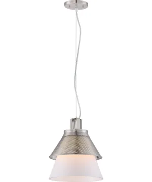 10"W Kyto 1-Light LED Pendant Light Brushed Nickel