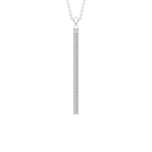 1/4 CT Diamond Vertical Bar Drop Pendant