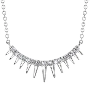 14K White Gold Diamond Fancy Necklace