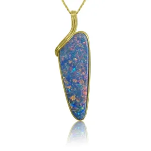 14kt Yellow Gold Opal pendant