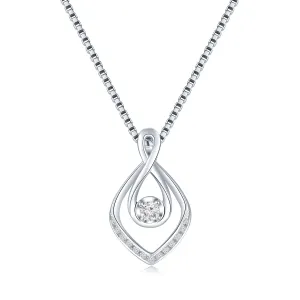 18K White Gold Diamond Pendant