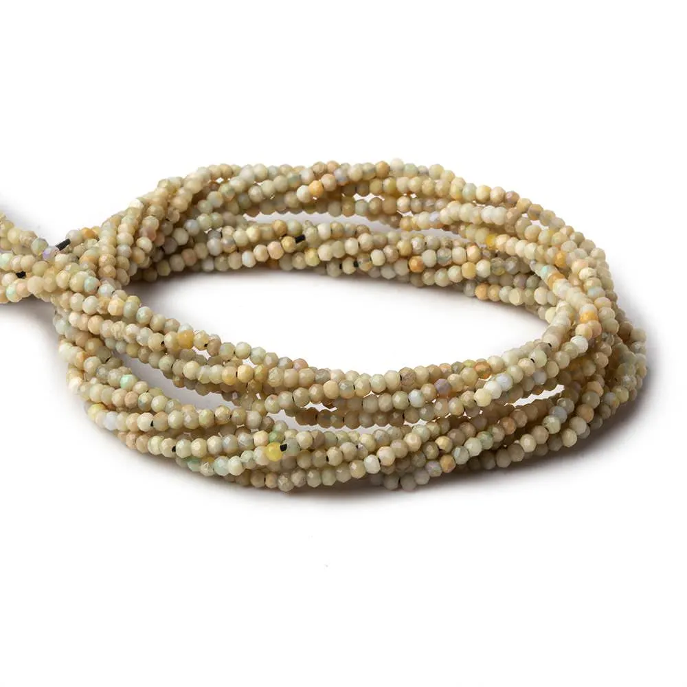 1.8mm Opaque Golden Brown Australian Opal micro faceted rondelle beads 12.5 inch 220 pieces AA