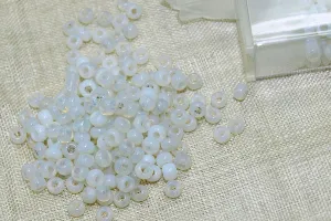 8° Vintage Venetian Old Opal White Seed Beads