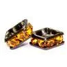 8mm Black Finish Squaredell - Topaz (Sold by the piece)