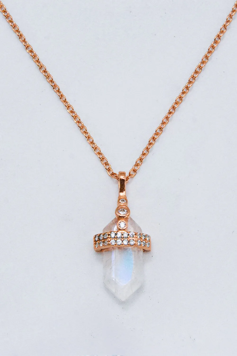 925 Sterling Silver Moonstone Pendant Necklace