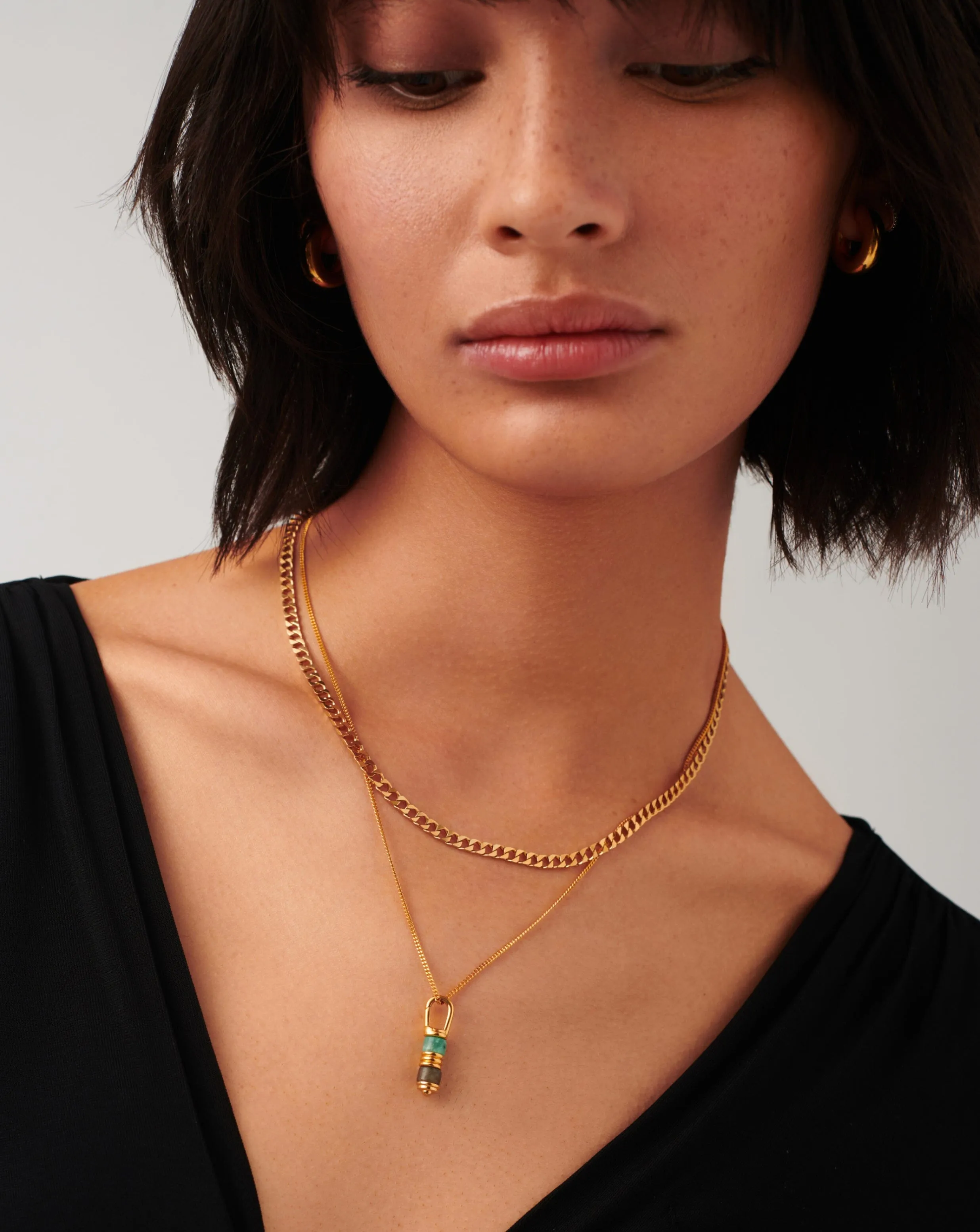 Abacus Beaded Spinning Pendant Necklace | 18ct Recycled Gold Vermeil on Recycled Sterling Silver