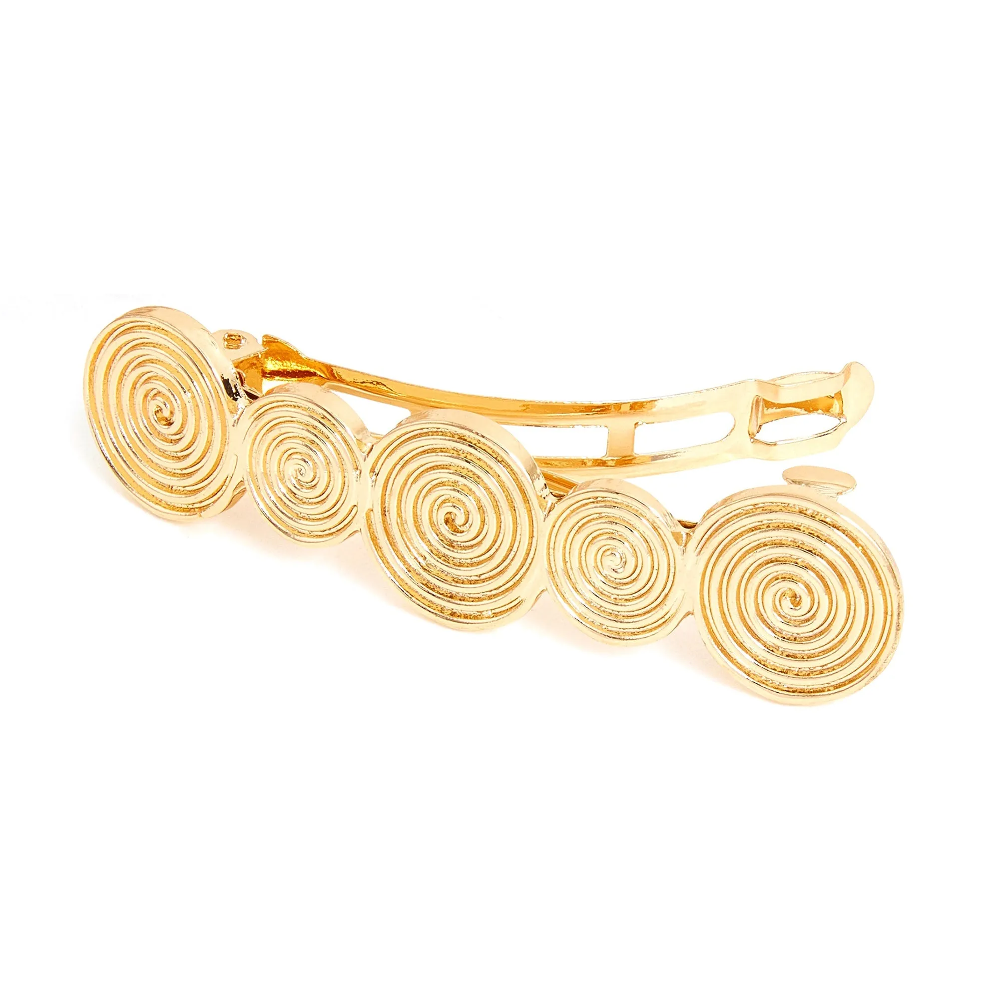 Accessorize London Gold Metal Hair Circles Barrette