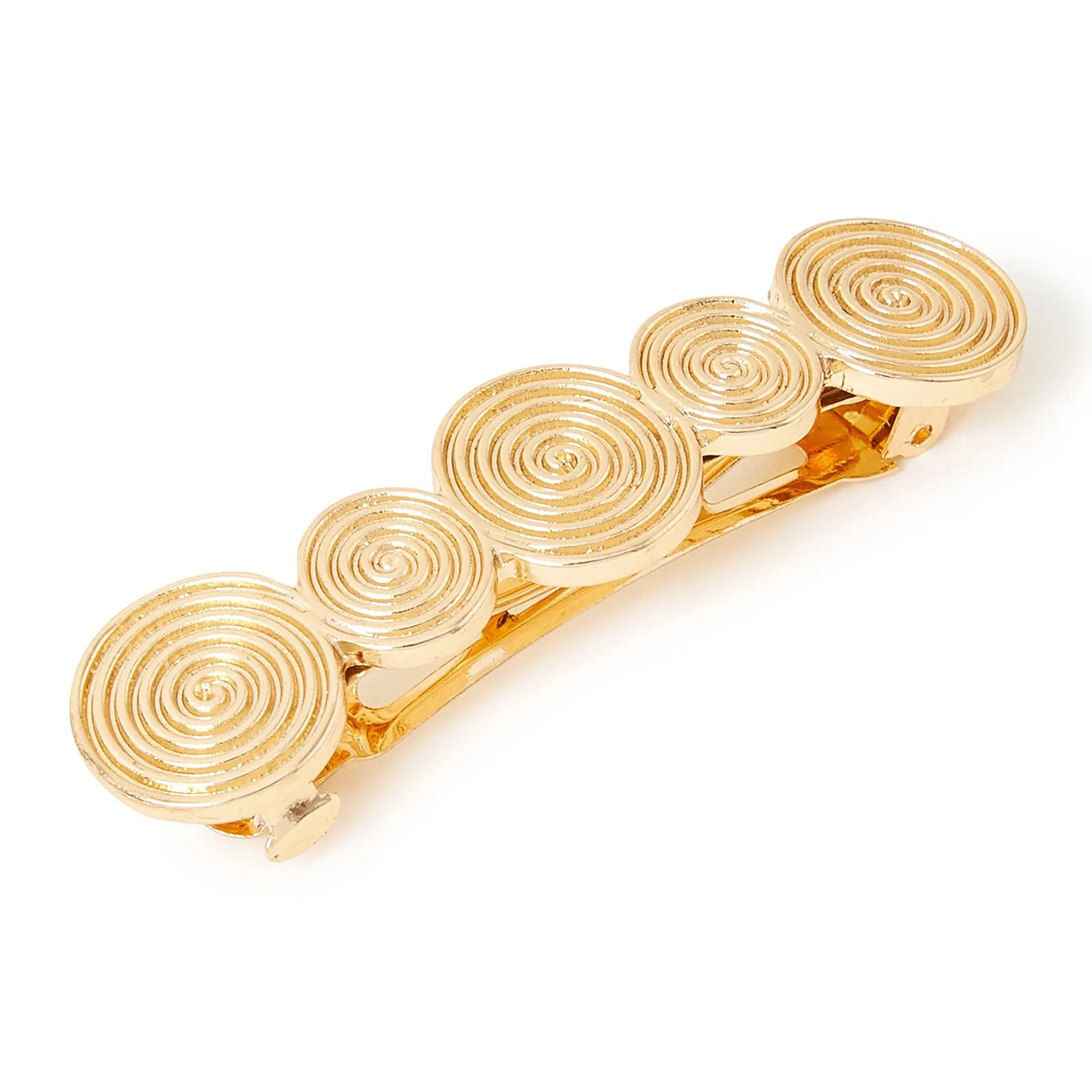 Accessorize London Gold Metal Hair Circles Barrette