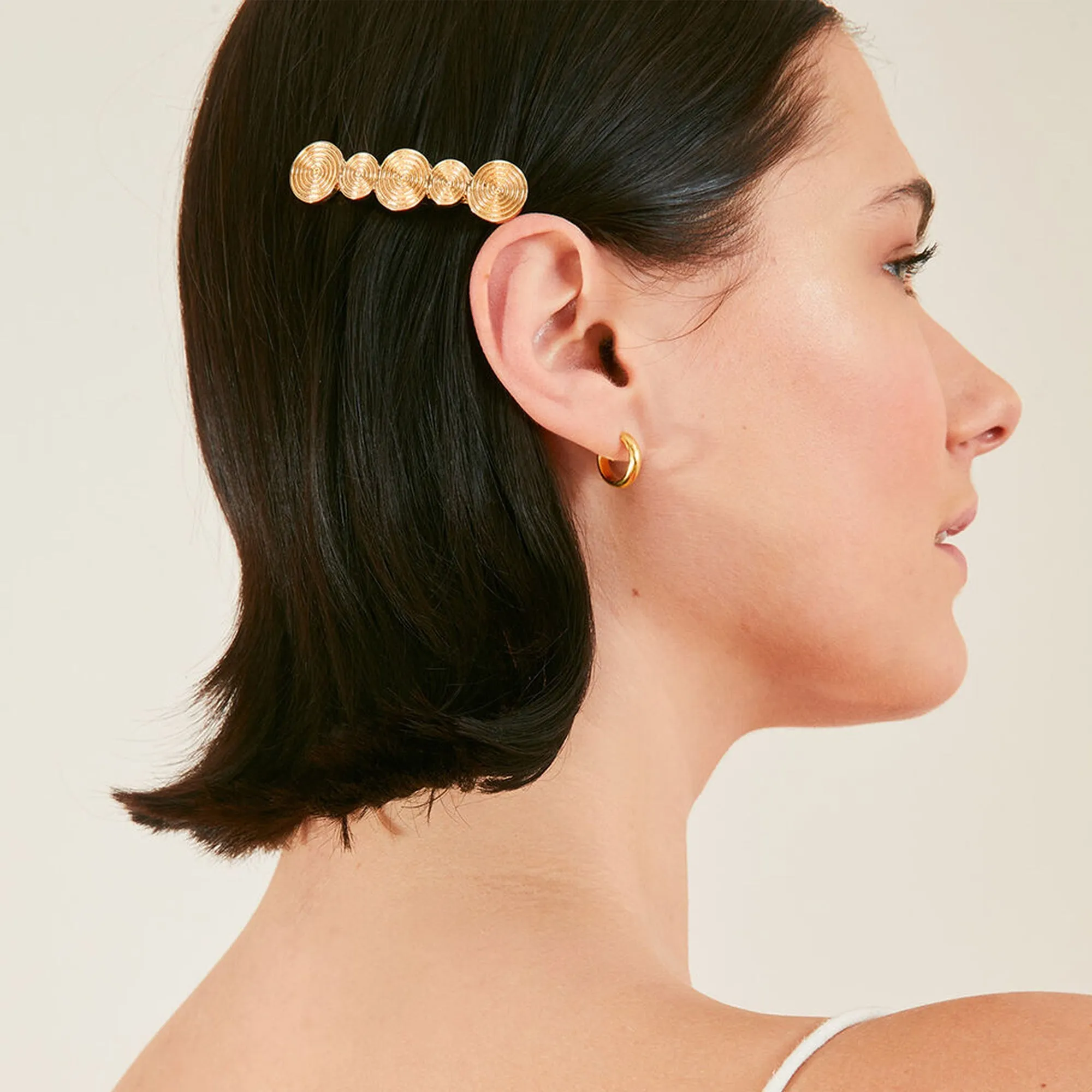 Accessorize London Gold Metal Hair Circles Barrette