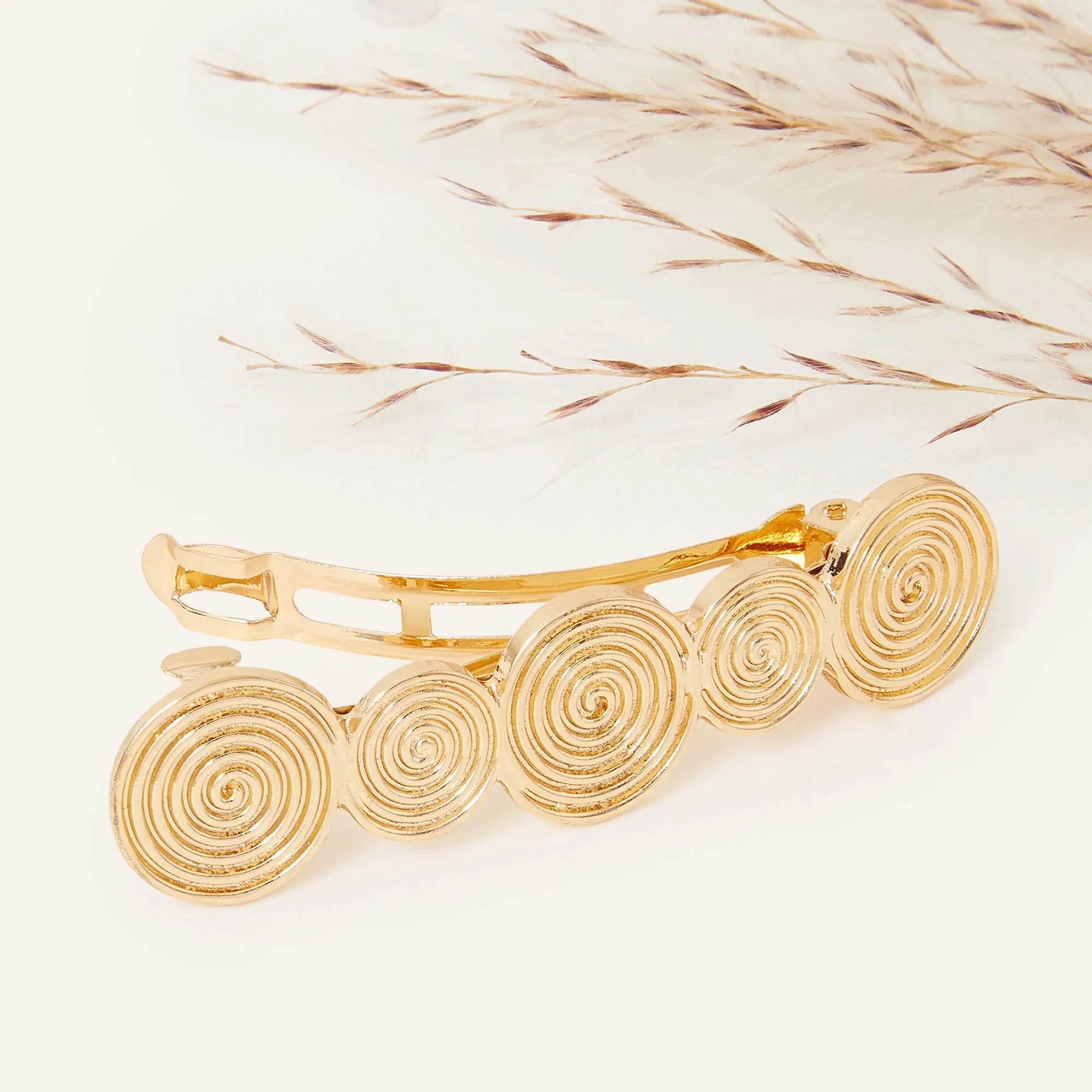 Accessorize London Gold Metal Hair Circles Barrette