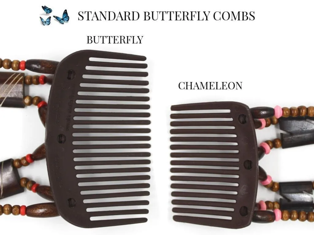 African Butterfly Hair Comb - Dalena Clear 140