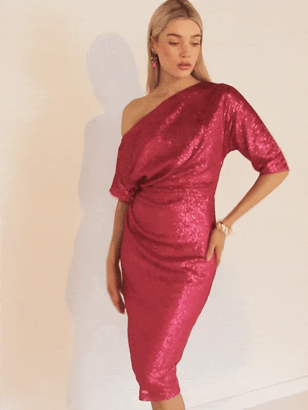 Apollo Hot Pink Sequin Dress