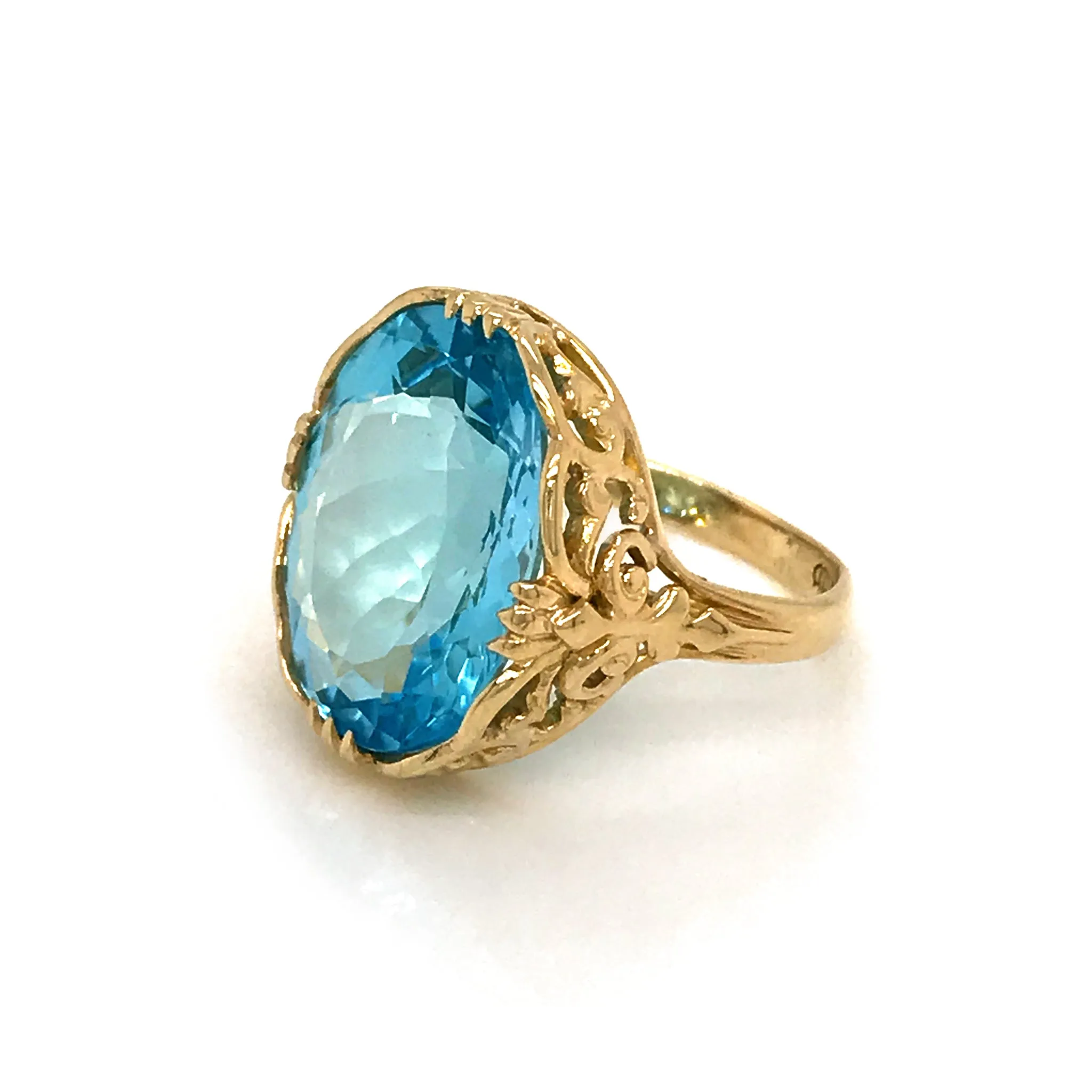 Art Nouveau Topaz Ring