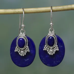 Artisan Jewelry Lapis Lazuli and Sterling Silver Earrings - Constellations | NOVICA