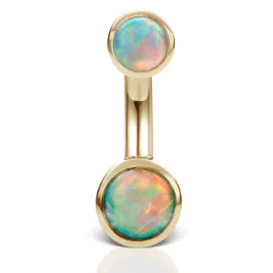 Australian Opal 14K Yellow Gold Belly Ring by Maria Tash