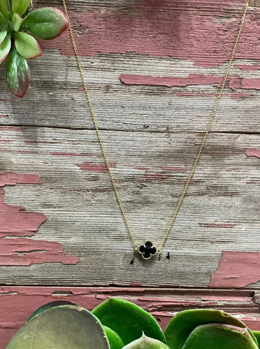 Baldwin Clover Pendant Gold Necklace