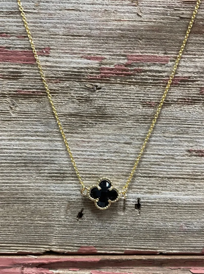 Baldwin Clover Pendant Gold Necklace