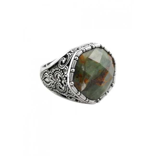 Barse Faceted Green Opal Ring