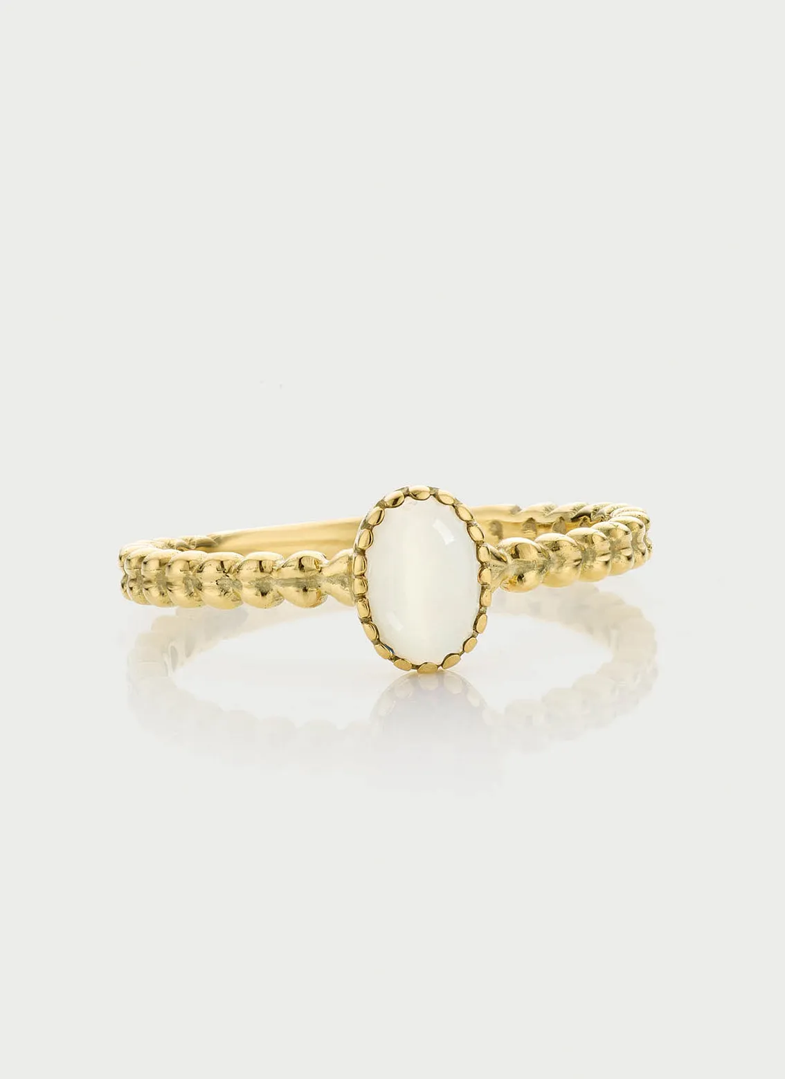 Caes opal october birthstone ring 14k gold