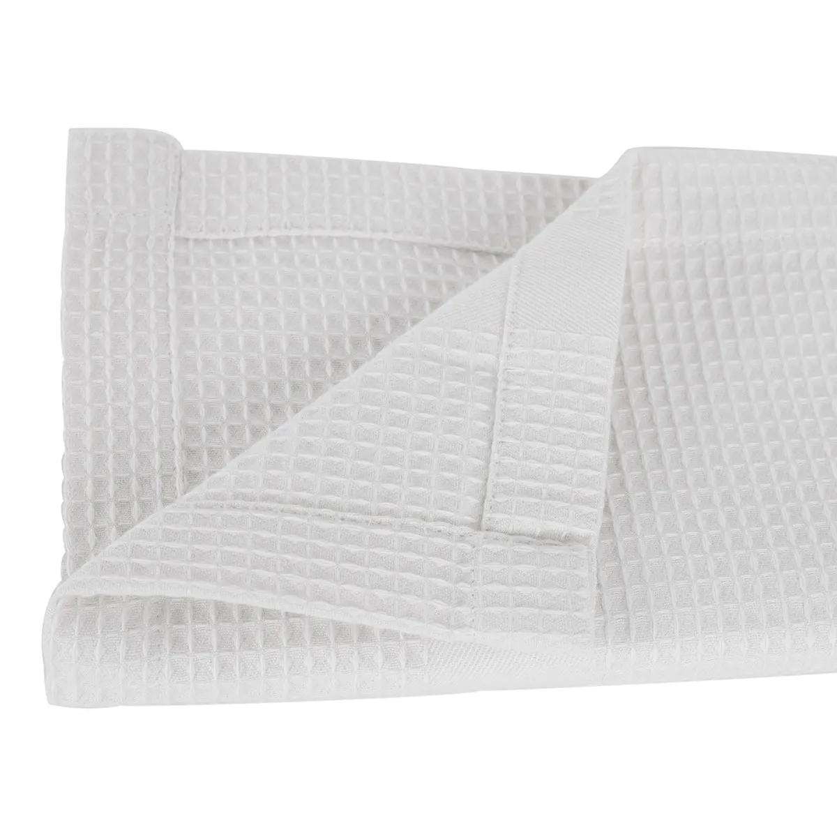 Catalina Waffle Antimicrobial Antifungal Super Absorbent Quick Dry Gym/Travel White Towel Set