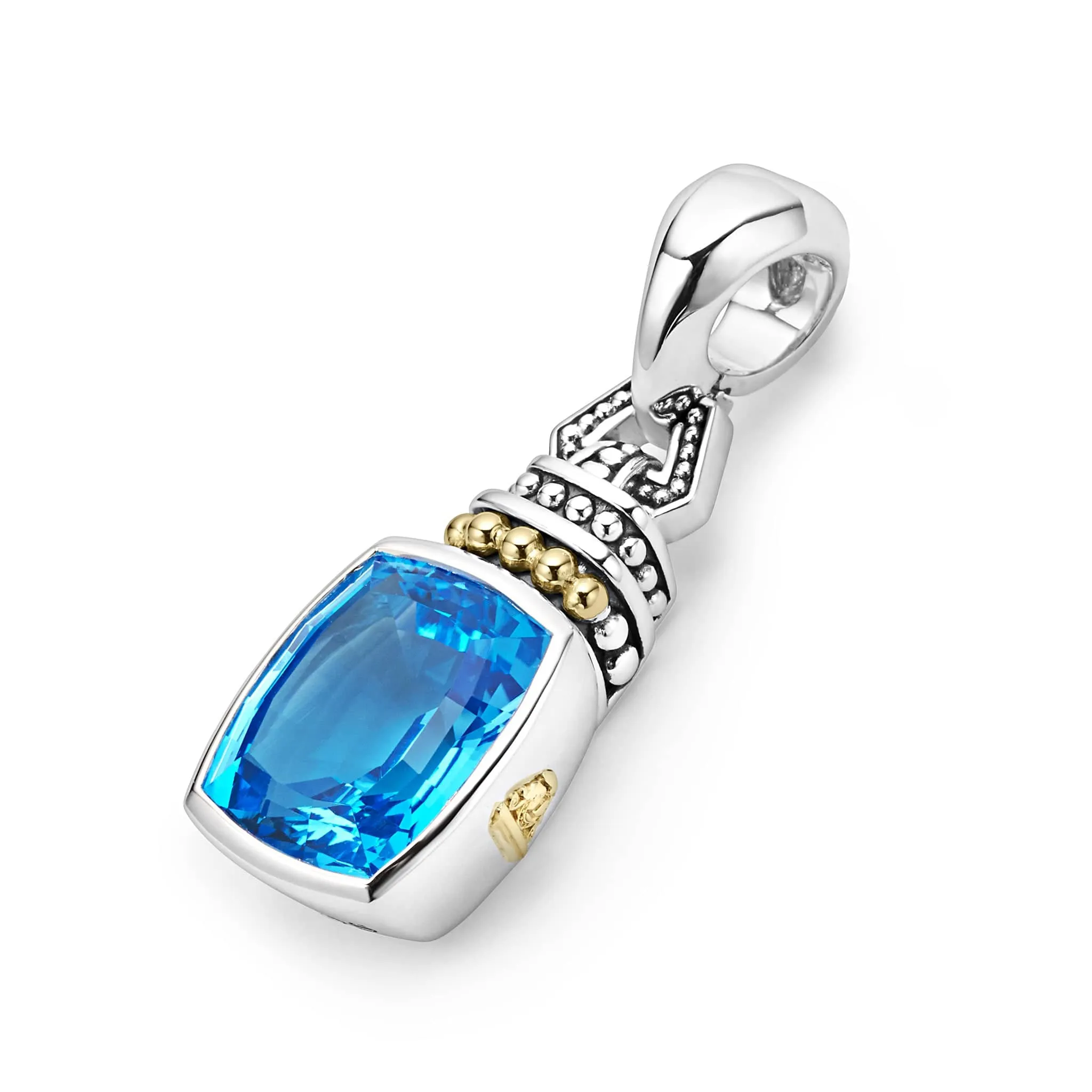 Caviar Color Swiss Blue Topaz Pendant