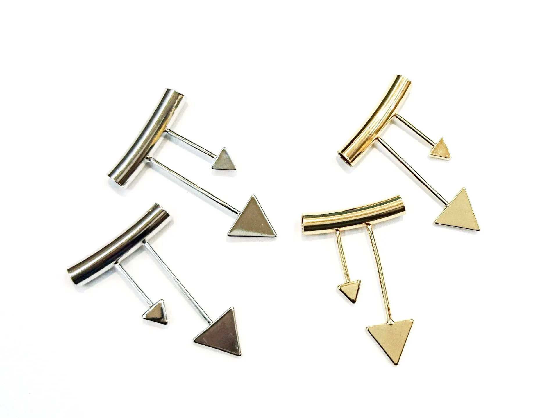 Charm, Brass, 25x5x39mm, T-shape, Arrow, 2 Pieces | 銅吊飾, 25x5x39mm, T形, 2個