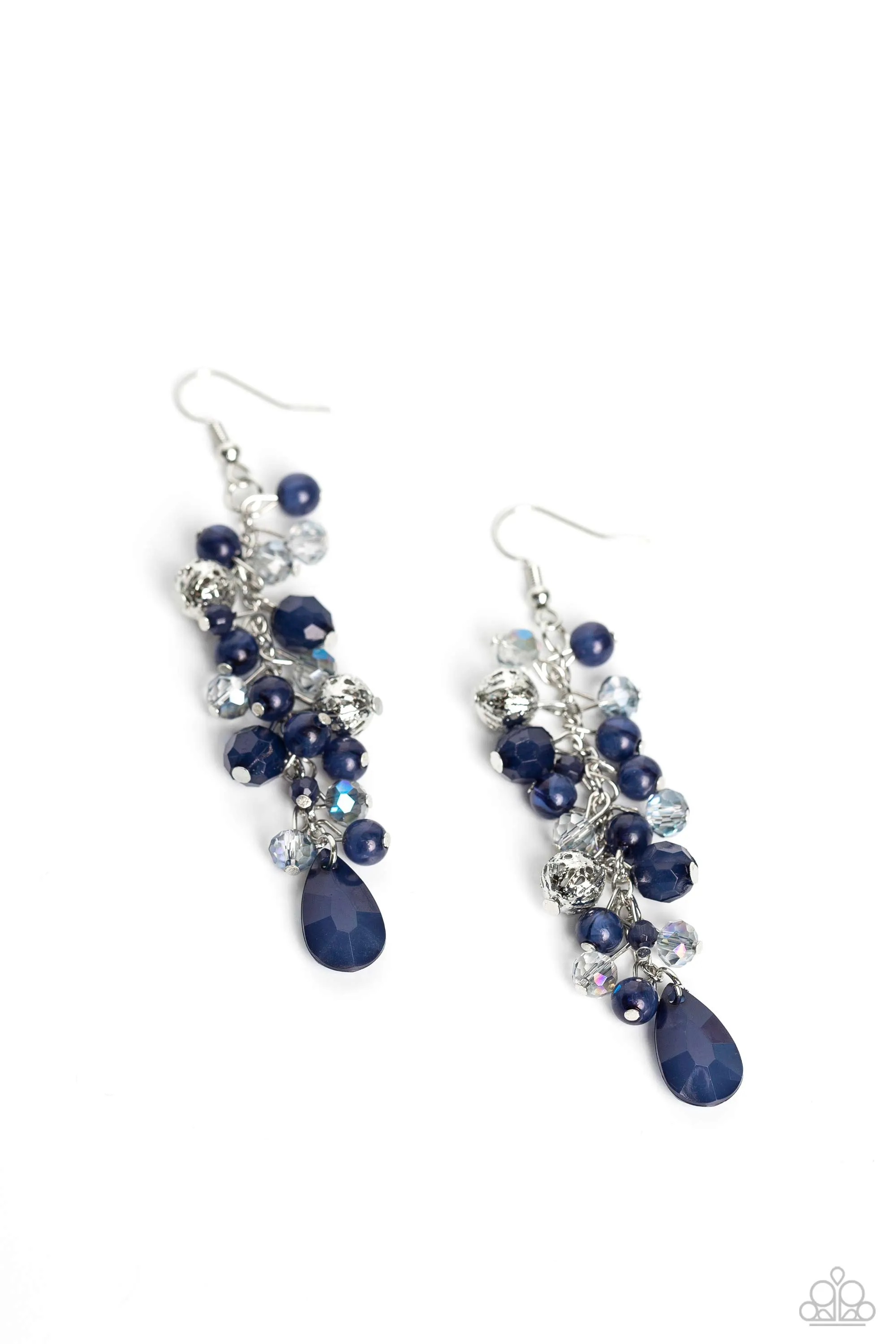 Cheeky Cascade - Blue Earrings - Paparazzi Accessories