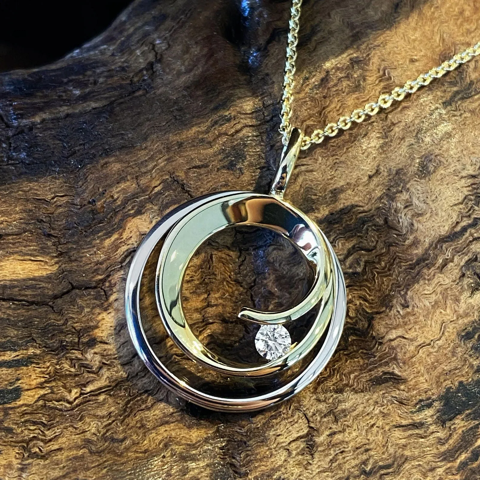 Circular Swirl Necklace