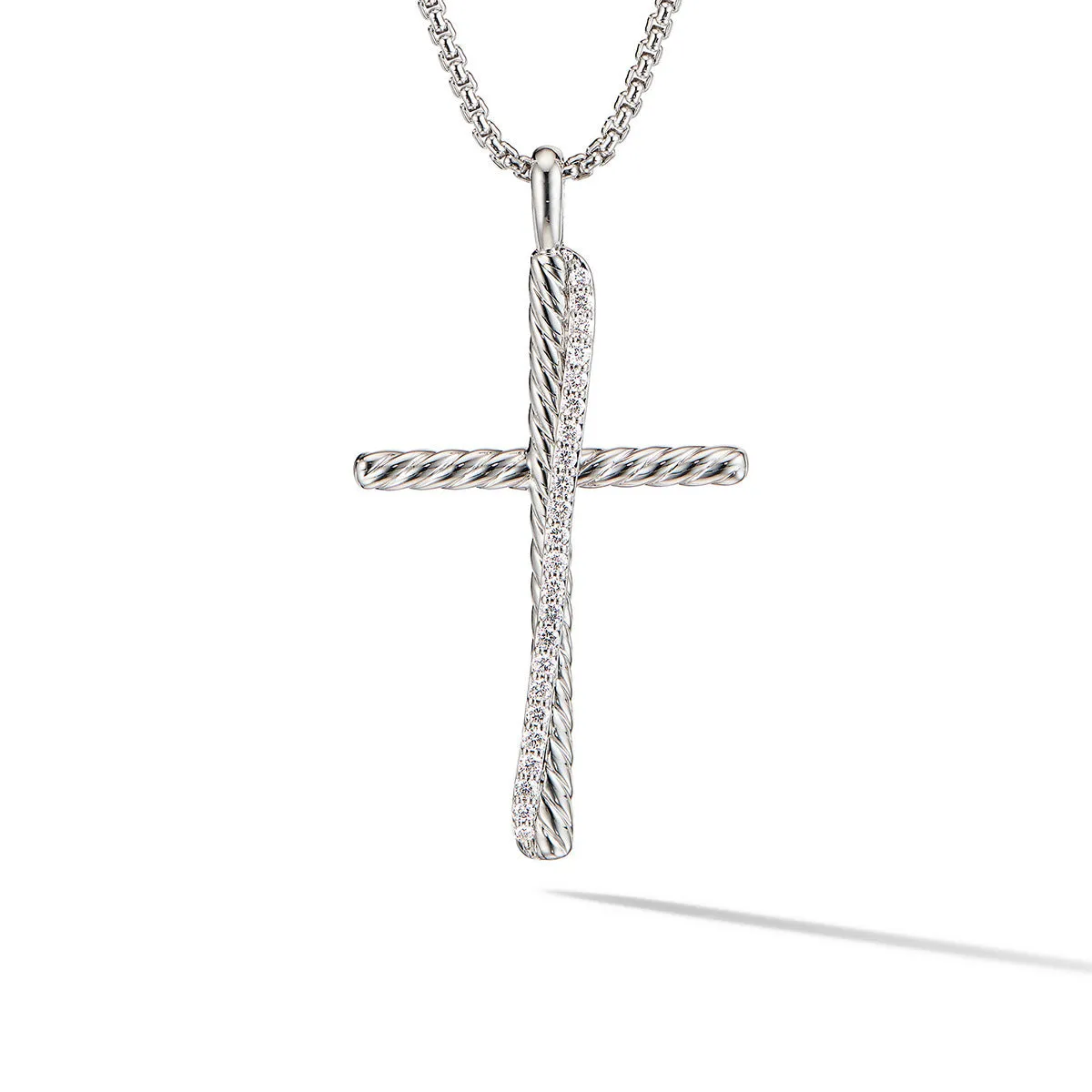 Crossover XL Cross Necklace with Diamonds