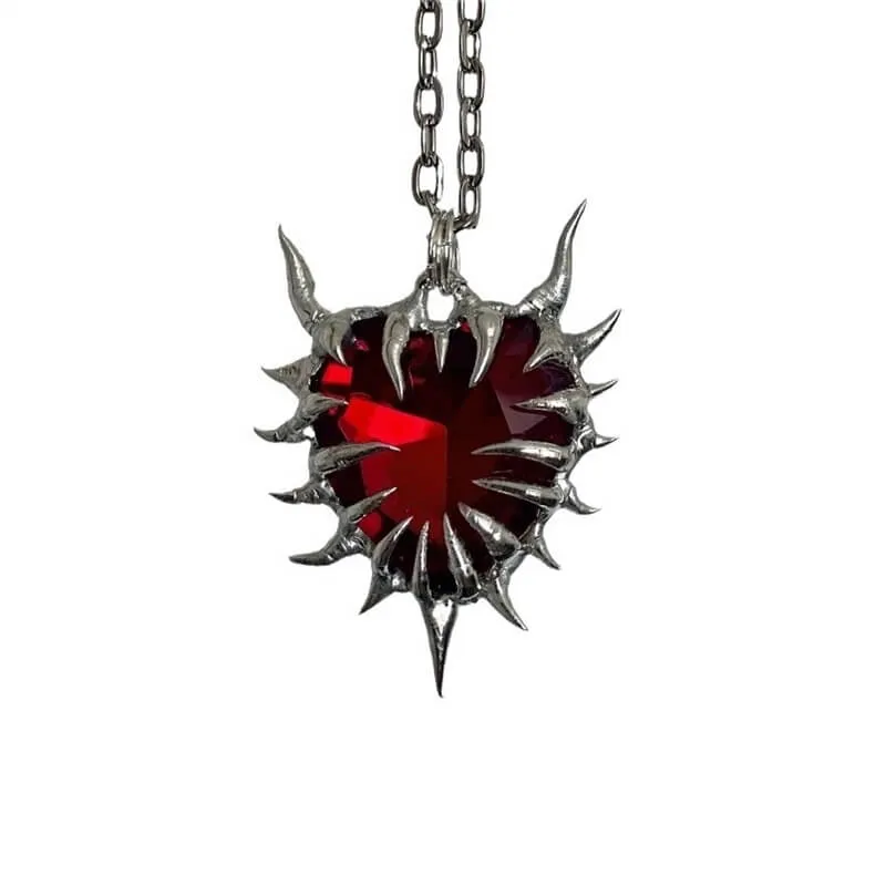 Dark Thorn Heart Alloy Gothic Necklace