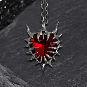 Dark Thorn Heart Alloy Gothic Necklace