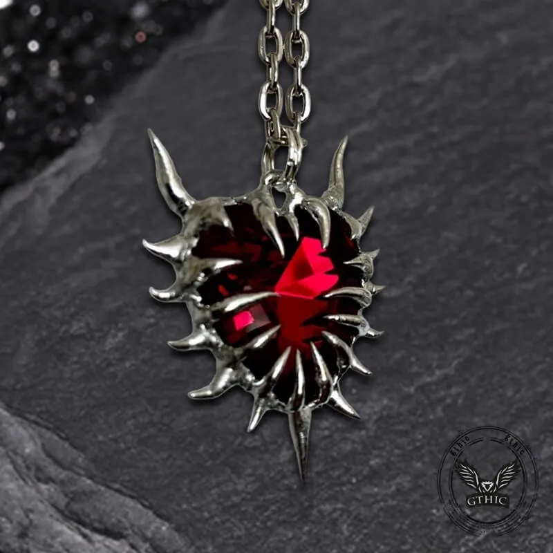 Dark Thorn Heart Alloy Gothic Necklace