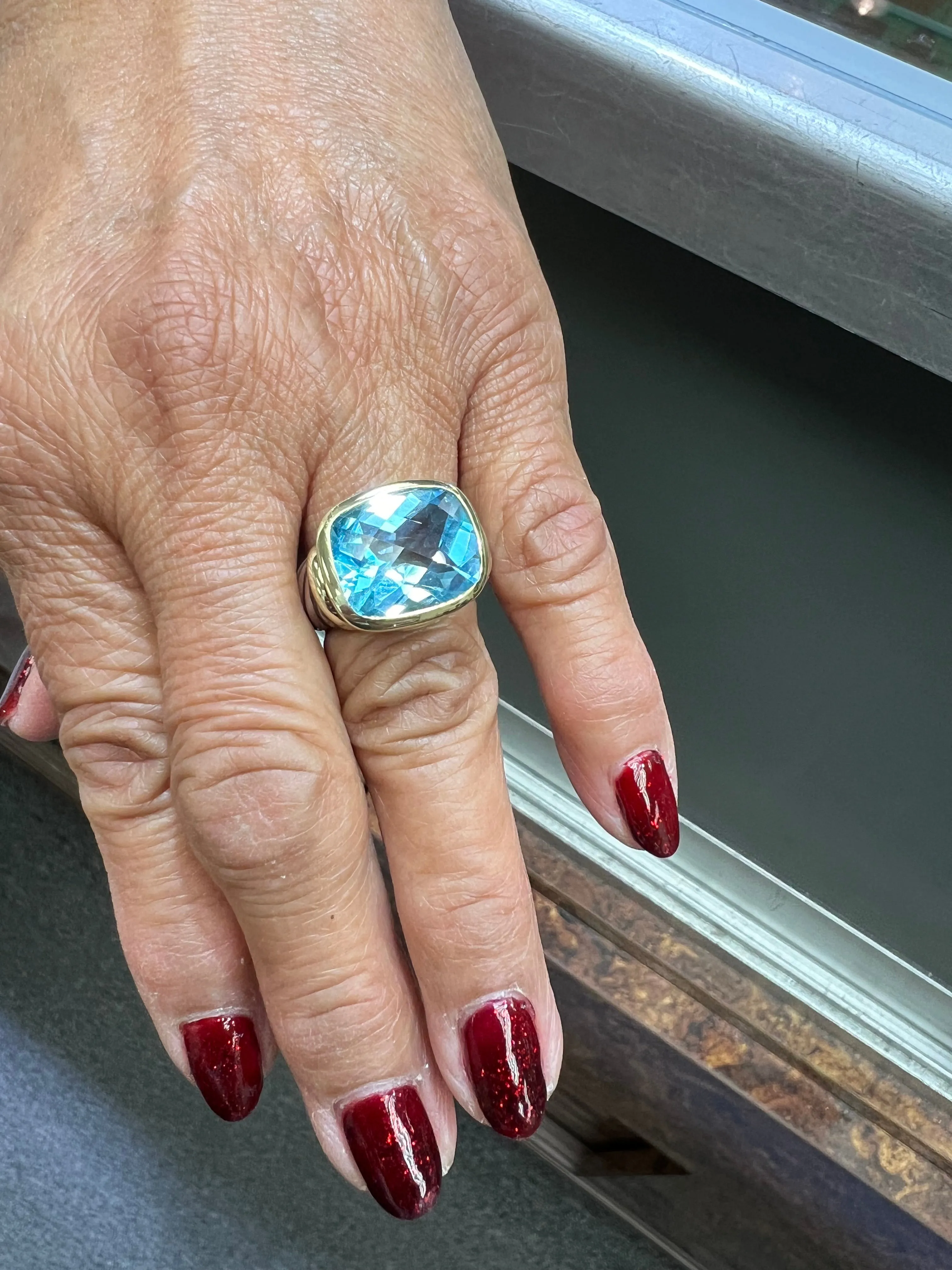 David Yurman Blue Topaz Ring