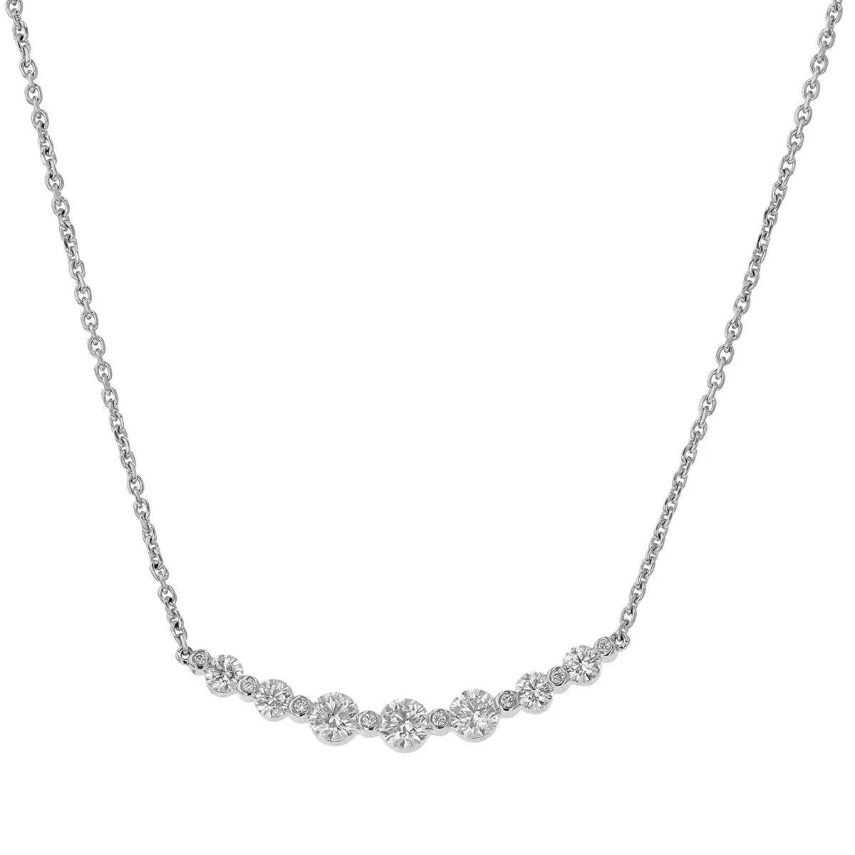 Diamond Curved Bar Necklace