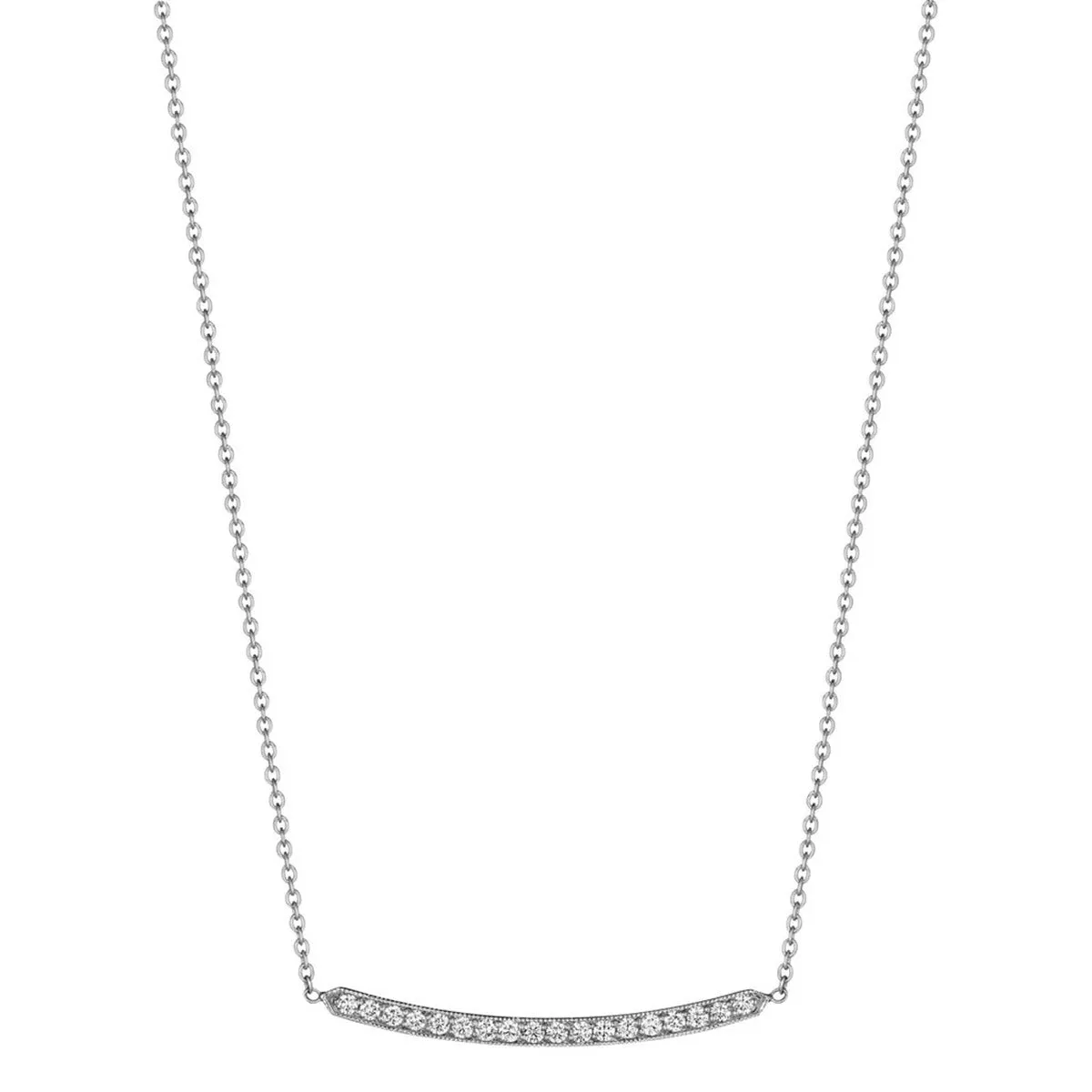 Diamond Pave Forever Bar Necklace