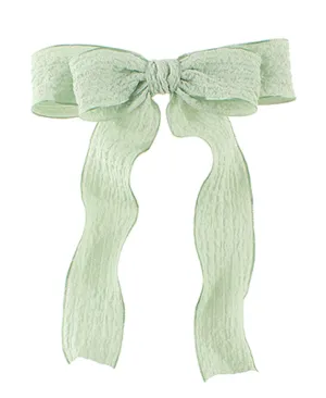 Double Bow Hair Barrette - Mint