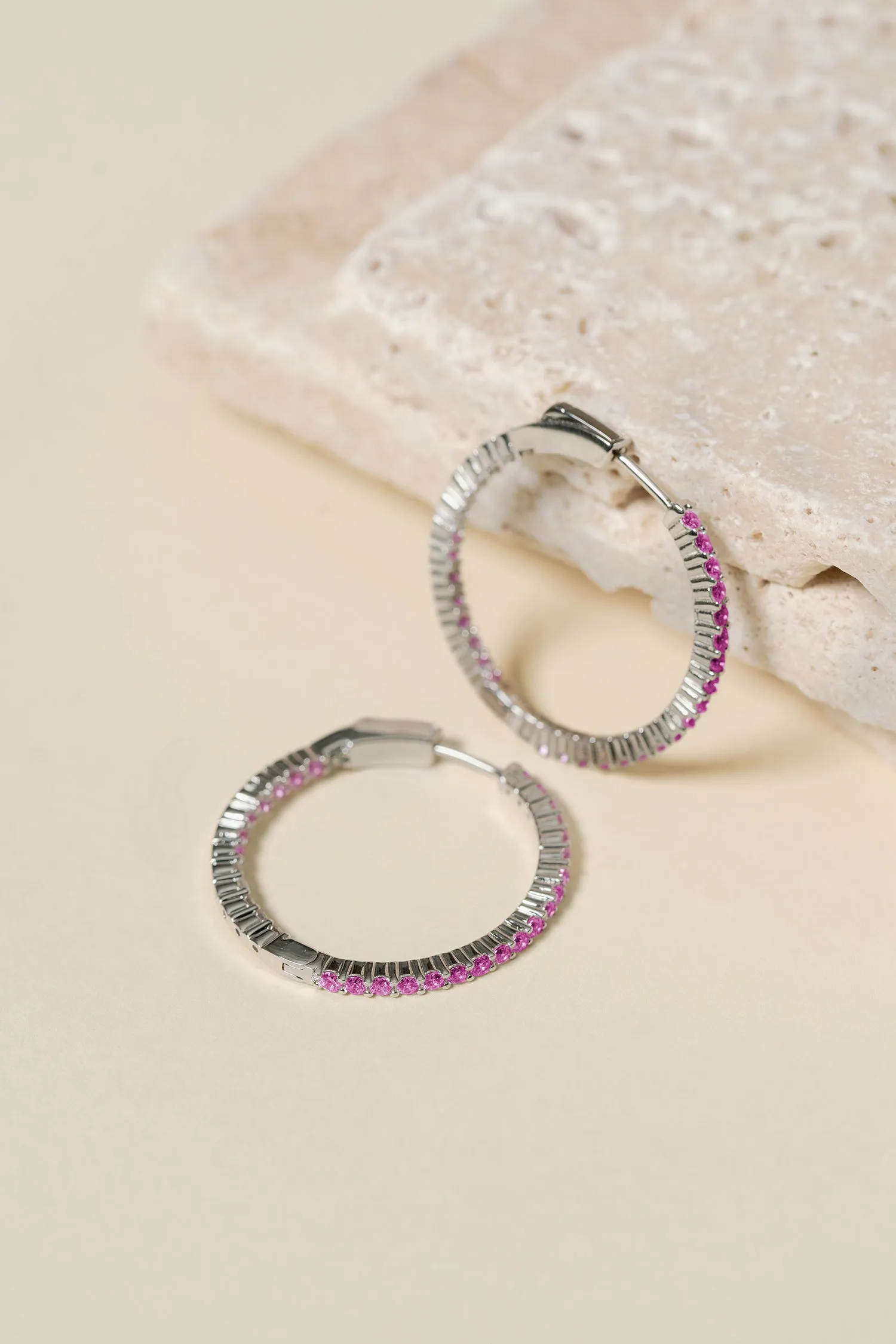 Eliza Pavé Hoop Earrings