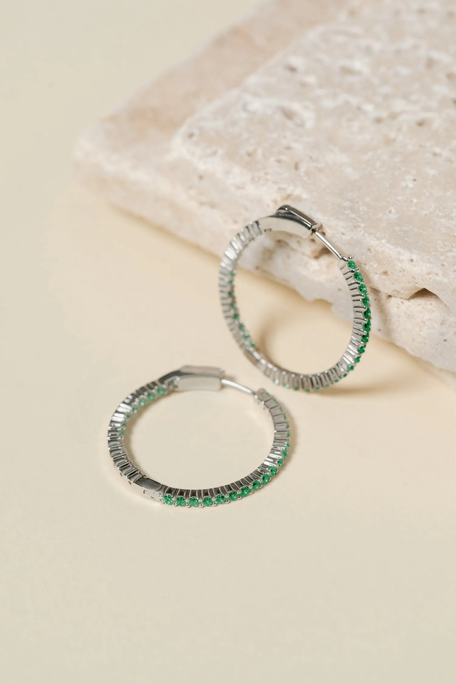 Eliza Pavé Hoop Earrings