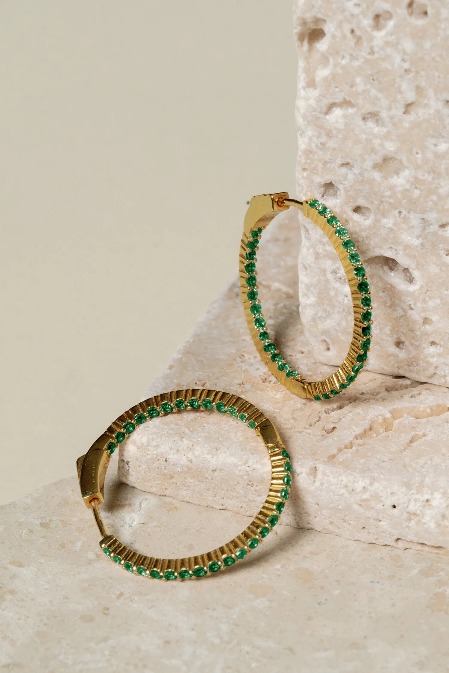 Eliza Pavé Hoop Earrings