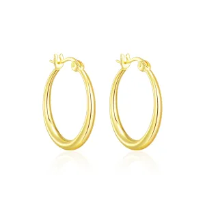 Gold Plated 20mm Hoop Earrings