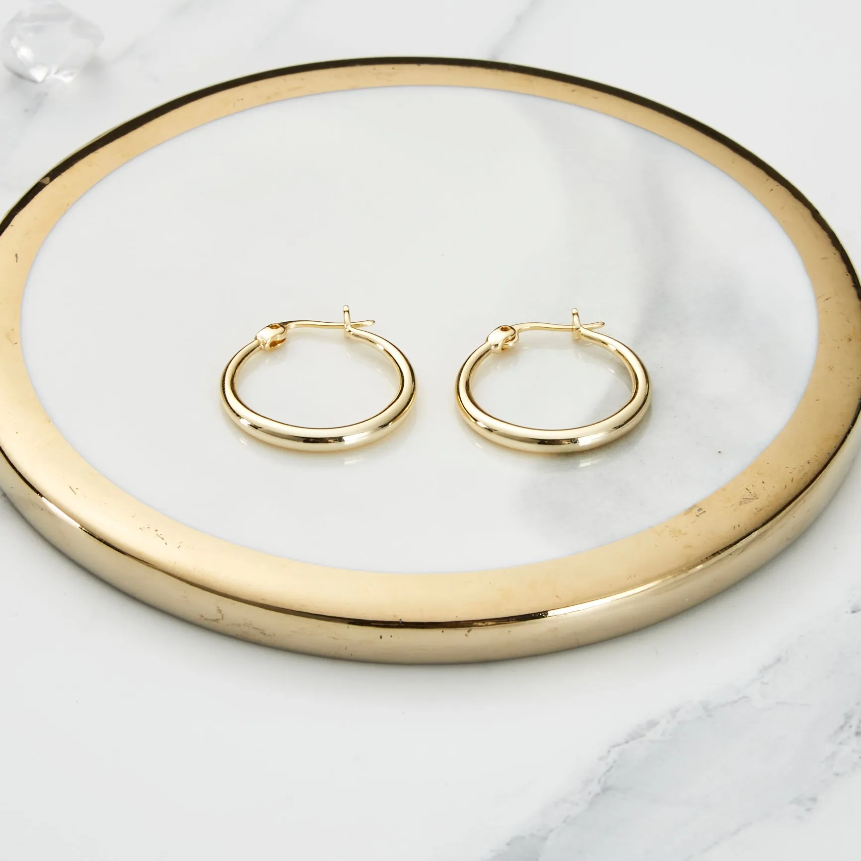 Gold Plated 20mm Hoop Earrings