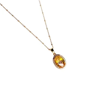 Golden Hidden Gem Pavé Necklace