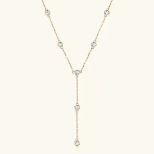 Grace Premium Moissanite Lariat Necklace