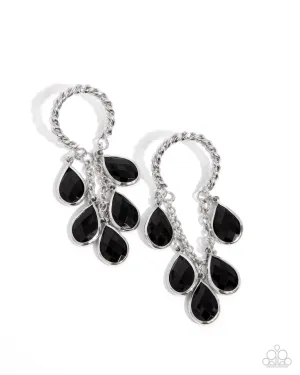 Highest Grade - Black Post Earrings - Paparazzi Accessories