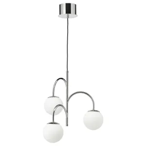 IKEA - Simrishamn Pendant Lamp, 3-armed, Chrome plated/opal Glass, Max.: 7 W 447837