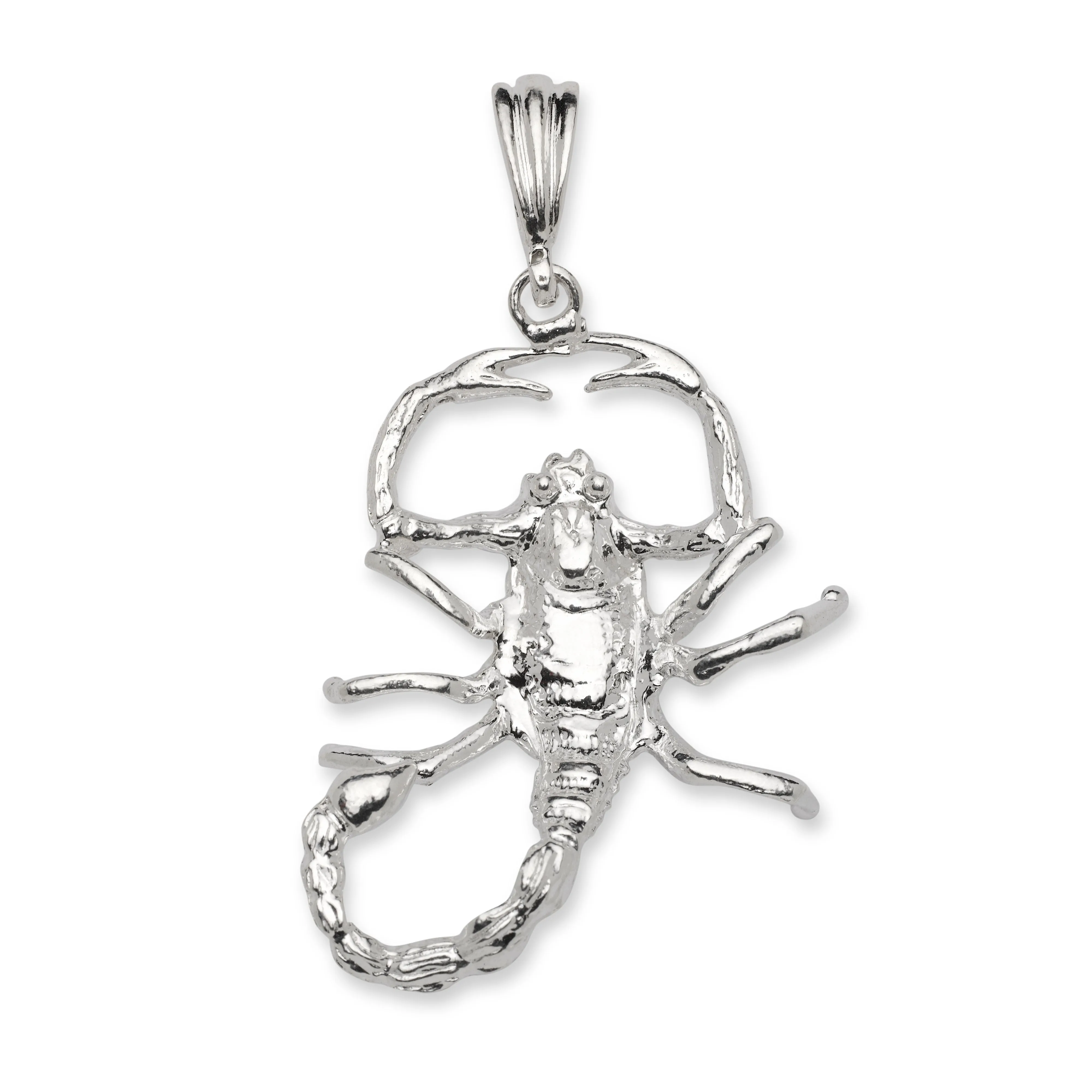 Large Scorpio .925 Sterling Silver Pendant